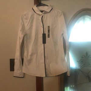 Banana Republic  sz 8 white with black piping